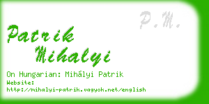 patrik mihalyi business card
